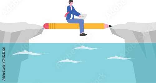 Online learning platforms, skill development, educational accessibility concept with character.
