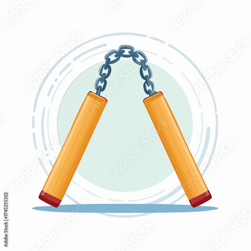 Nunchaku martial arts weapon