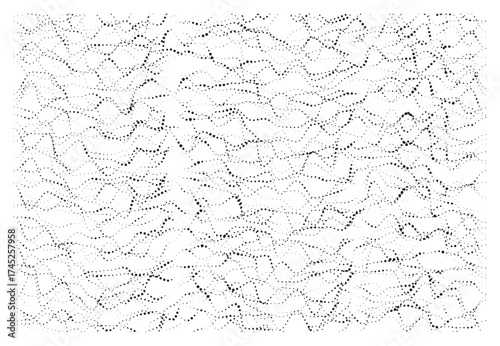 Abstract chaotic black and white scribbles and doodles forming a textured background pattern