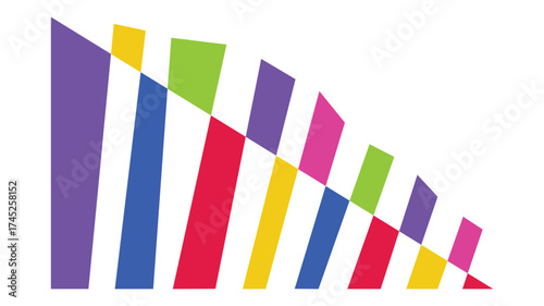 Abstract colorful geometric shapes on white background vector illustration design