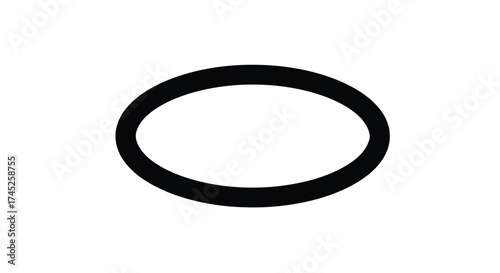Simple black outline of a circle on a plain white background