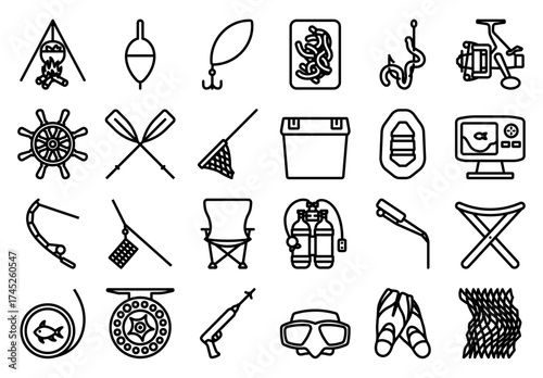 Fishing Icon Set