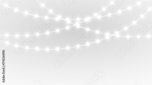 Bright Party Lights on Blue and White Garland