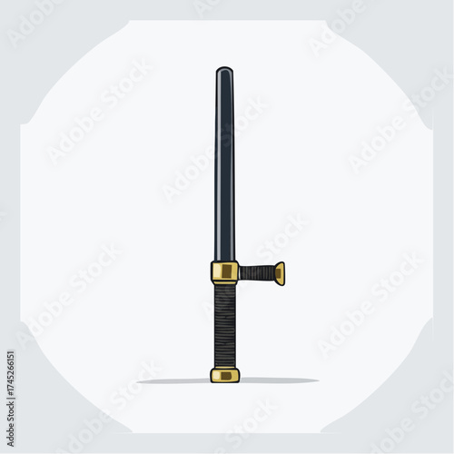 police baton with side handle