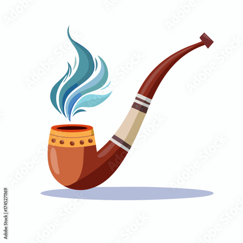 Smoking pipe with blue smoke