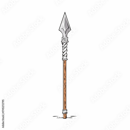 Spear weapon with twisted shaft