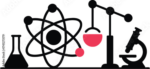 silhouette of physics symbols