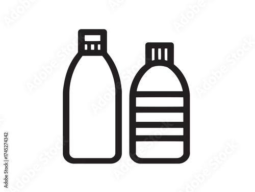Amenities icon 2D vector line art in a clean minimalist style for hotel
