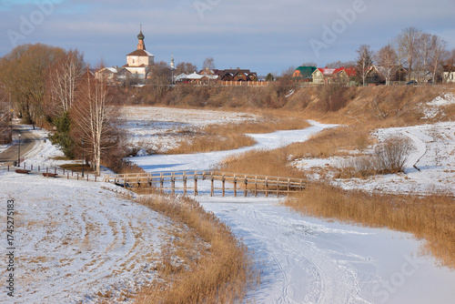 Suzdal, Russia, serene winter landscape