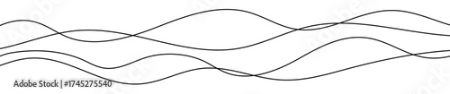 Thin curved wavy lines