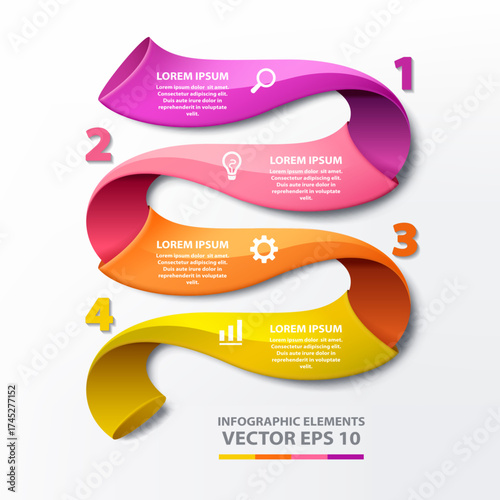 Modern infographics template style. Vector illustration. For workflow layout, diagram, step up options. Banner template icon