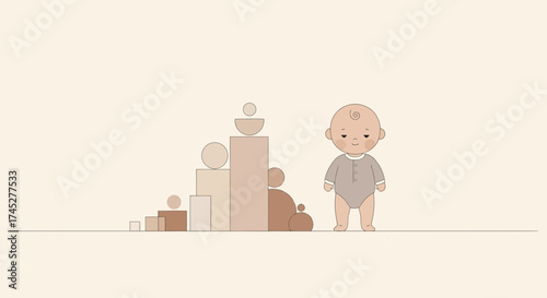 Gentle Growth: A Sweet Illustration Of Childhood Development