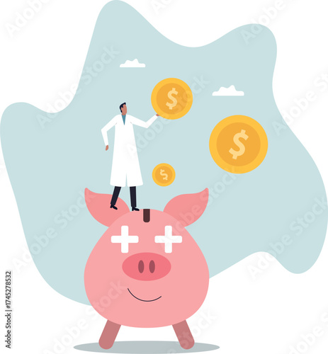 Health saving account, HSA, financial plan saving for medical expense or medicare cost and benefits .about a man and his life.