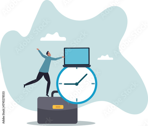 After hours worker, working late overtime or career that work in different time.about a man and his life.