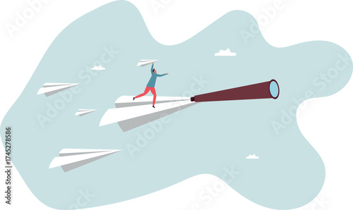 Business vision to see opportunity or strategy, discovery or visionary to look forward .about a man and his life.