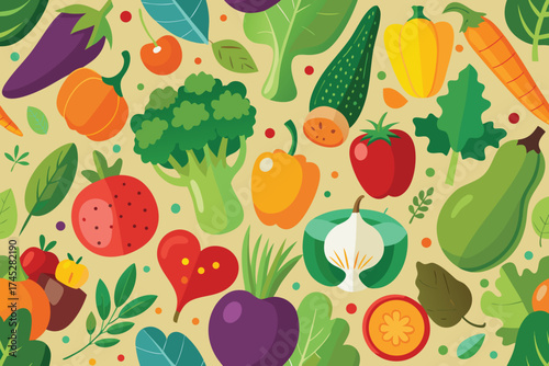 Vector illustration of a vegetable background
