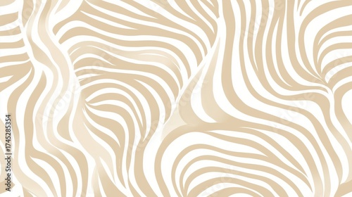 Abstract Beige and White Swirl Pattern