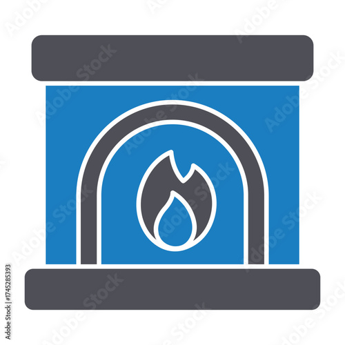 Furnace Vector icon which can easily modify or edit