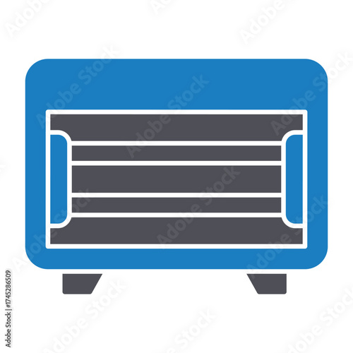 Electric heater Vector icon which can easily modify or edit