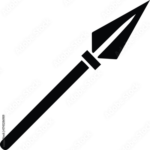 knight's lance weapon silhouette vector icon