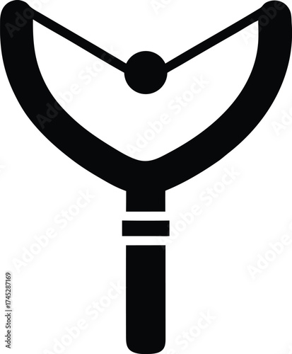 sling shot silhouette icon vector illustration