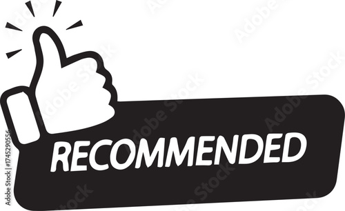 Best seller recommended black and white stamp text vector.