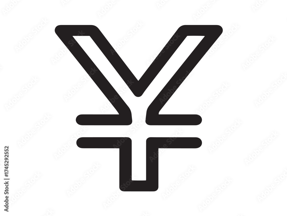 Obraz premium Currency icon 2D vector line art for money and finance symbols