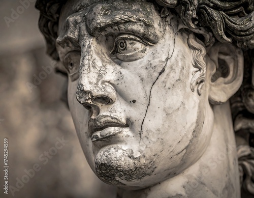 Wallpaper Mural Close-up of weathered marble statue head Torontodigital.ca