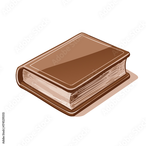 Brown vintage book illustration representing knowledge wisdom and academic learning