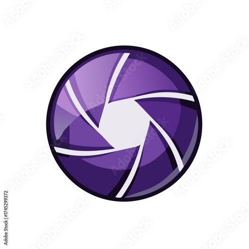 Purple Aperture Iris Shutter Lens Photography Icon Design