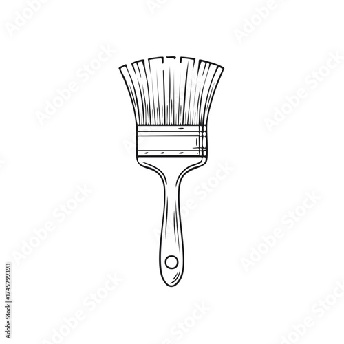 Line Art Paint Brush Tool for Home Renovation and Art Creation