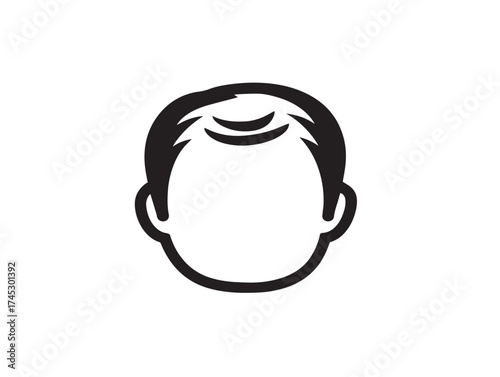 Hair loss icon 2D vector line art for health concern and therapy
