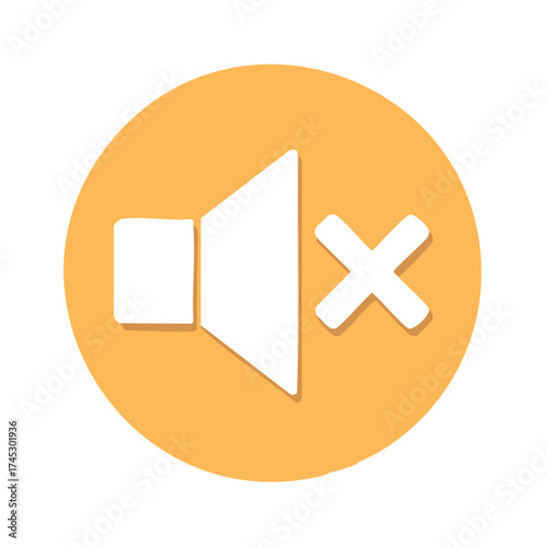 Mute symbol illustration speaker muted no sound volume off silent mode