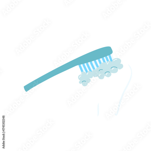 Brush a teeth illustration