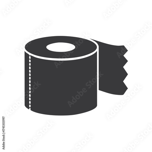 Essential toilet paper roll vector illustration icon for hygiene and bathroom concepts