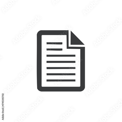 Simple Document Icon Showing Lines of Text