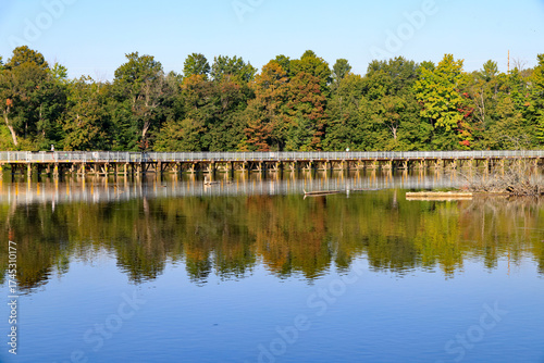 The Boardman Lake and Trail in Traverse City, Michigan, near downtown.