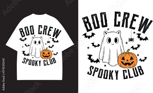 Halloween Spooky Club T-Shirt Design
