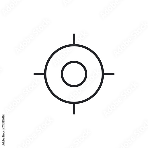 Target Scope Focus UI UX Line Icon