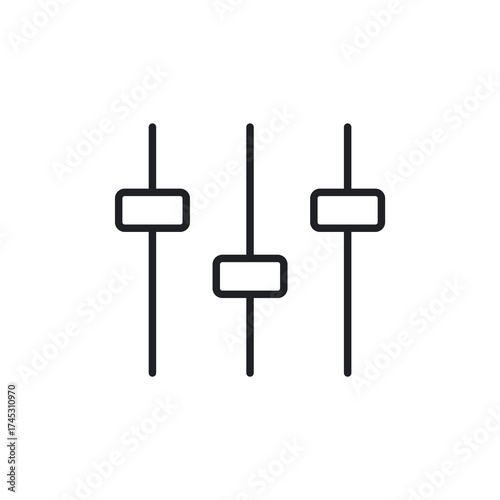 Equalizer Audio Mixer Controls UI UX Line Icon