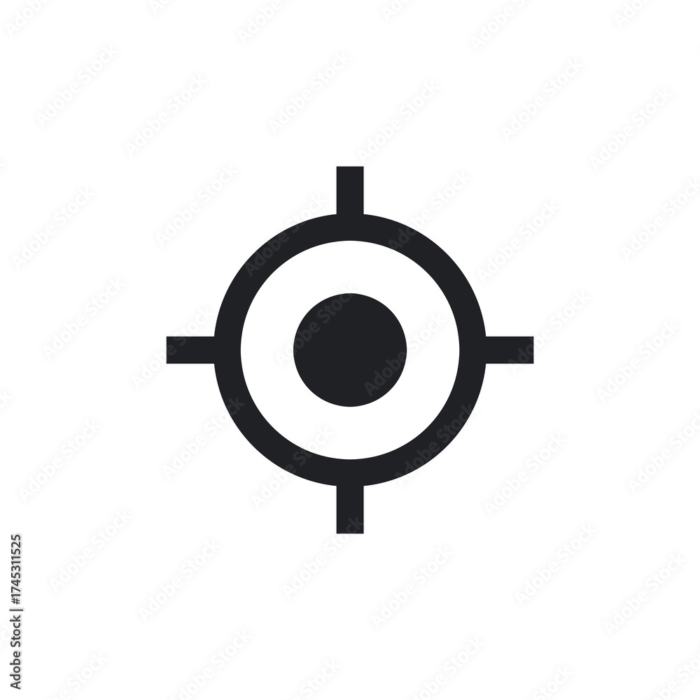 Obraz premium Target Scope Focus UI UX Solid Icon