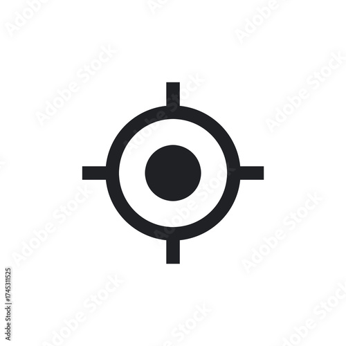 Target Scope Focus UI UX Solid Icon
