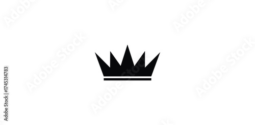 Bold Crown Icon Regal Symbol Majesty Emblem Power Graphic Royalty Iconography Design Leader Icon Achievement Element