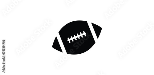 American Football Icon Illustration Sport Ball Graphic Play Game Season Competition Symbol Teamwork Victory Athletic