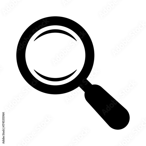 Magnifier Icon Vector for Search Function and User Interface Design