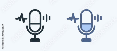 Microphone Multiple Style Icon Collection