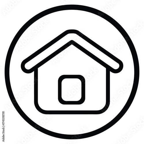 home icon button, home icon on a white background