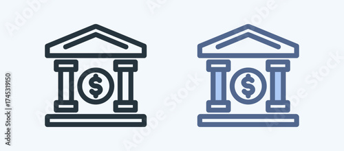 Bank Multiple Style Icon Collection