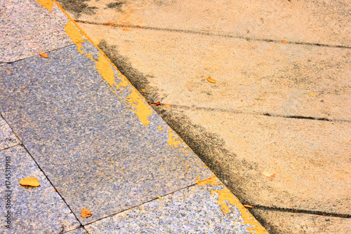 yellow pavement
