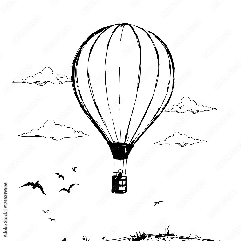 Obraz premium hot air balloon in sky